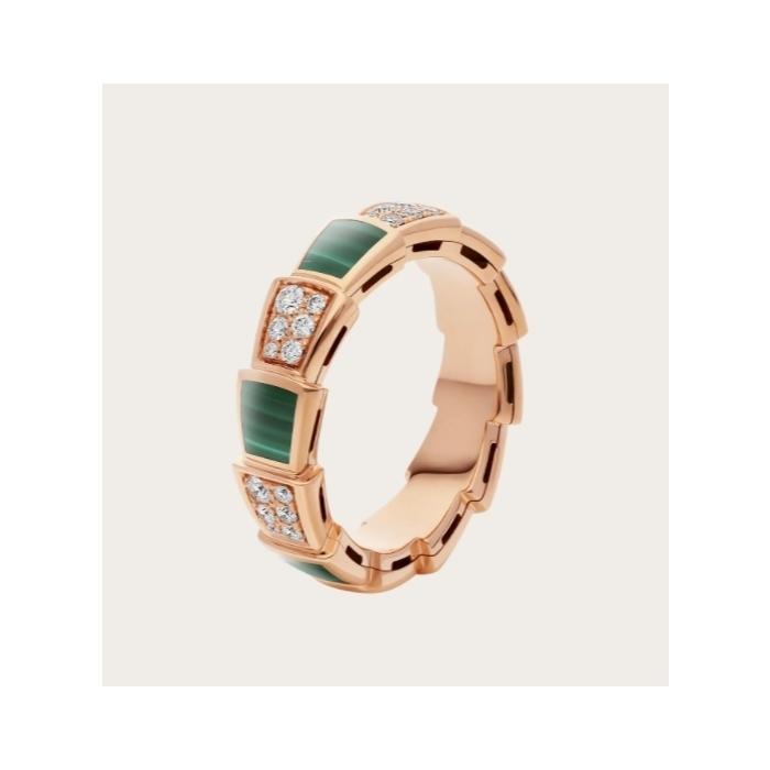 ブルガリ BVLGARI SERPENTI VIPER リング 18K ピンクゴールド ダイヤ 355019