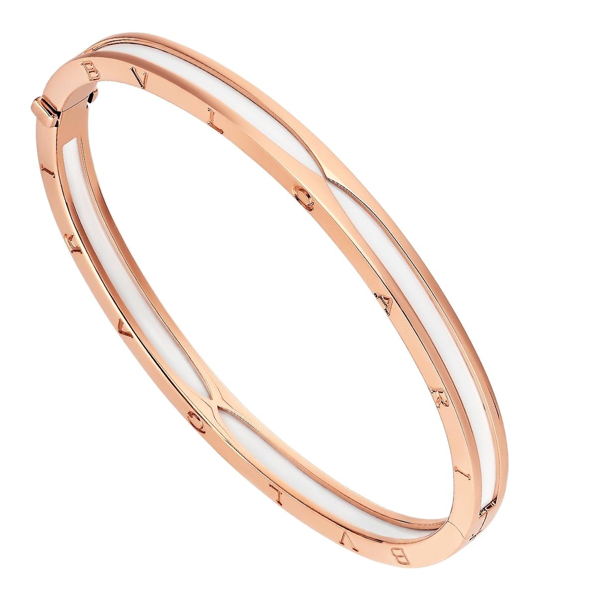 ブルガリ Bvlgari 18Kピンクゴールド ビー・ゼロワン ロゴブレスレット  355257