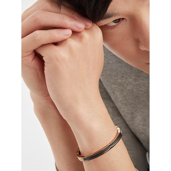 ブルガリ Bvlgari 18Kピンクゴールド ビー・ゼロワン ロゴブレスレット 355259