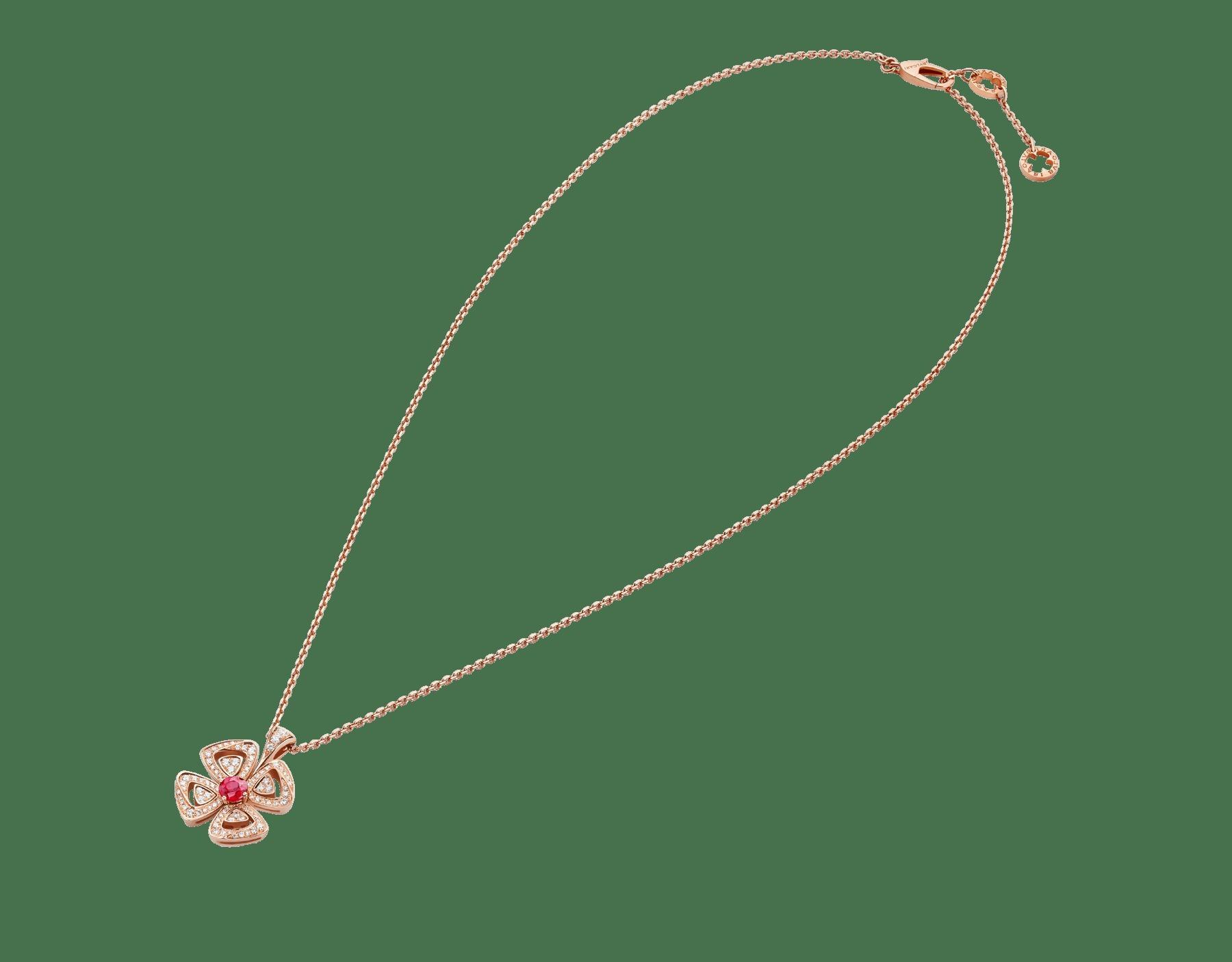 ブルガリ FIOREVERネックレス ダイヤモンド ルビー 354029