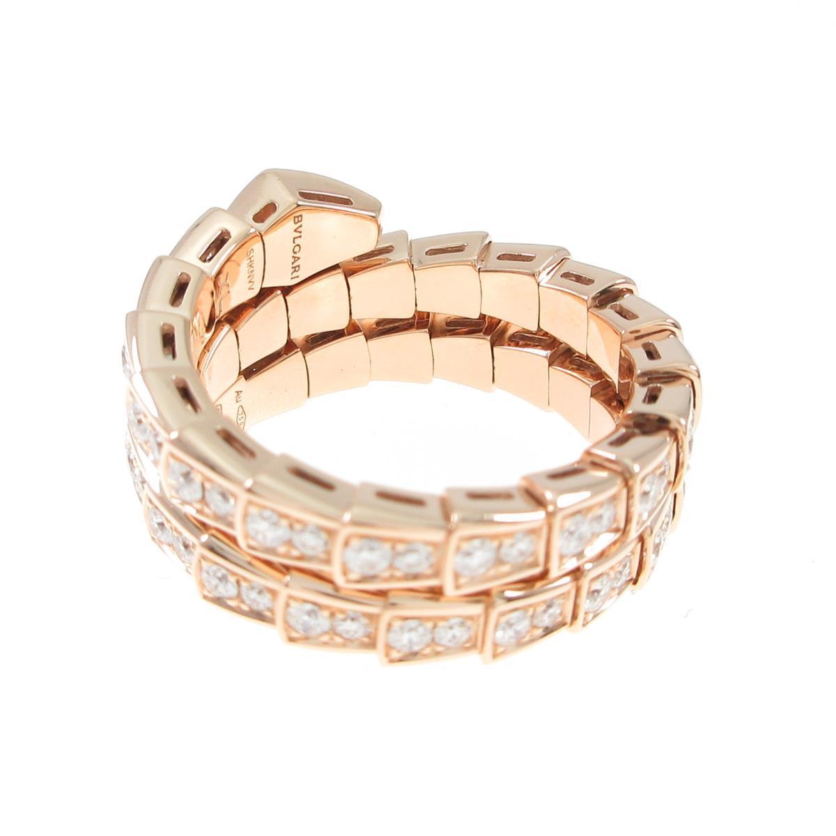 ブルガリ BVLGARI セルペンティ ヴァイパーリング ダイヤモンド 18K 345211