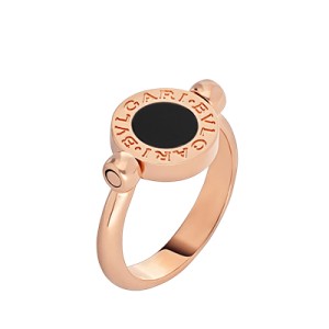 ブルガリ BVLGARI 18Kピンクゴールド Onyx リング AN856192