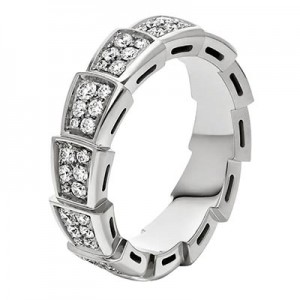 ブルガリ Bvlgari 18Kホワイトゴールド セルペンティ ヴァイパー リング  35795420