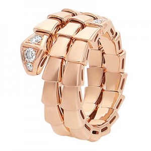 ブルガリ Bvlgari 18Kピンクゴールド セルペンティ ヴァイパー リング 35795421