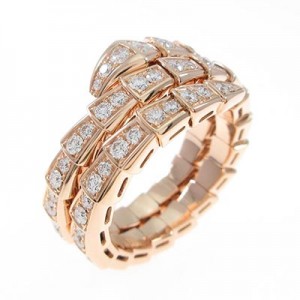 ブルガリ BVLGARI セルペンティ ヴァイパーリング ダイヤモンド 18K 345211