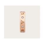 ブルガリ BVLGARI リング 18K ピンクゴールド ロゴ ダイヤモンド 353962