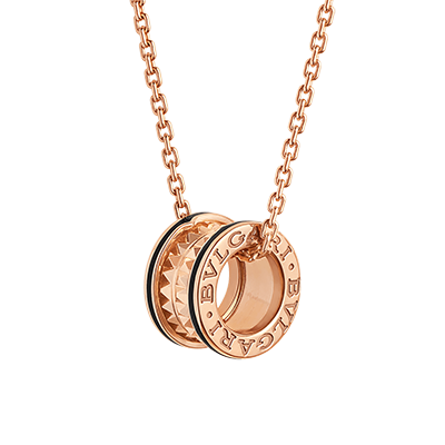 ブルガリ BVLGARI B.ZERO1 ロゴ ネックレス 18金 ピンクゴールド 358054