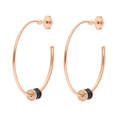 ブルガリ BVLGARI B.ZERO1 18Kピンクゴールド ラージ フープピアス 357222