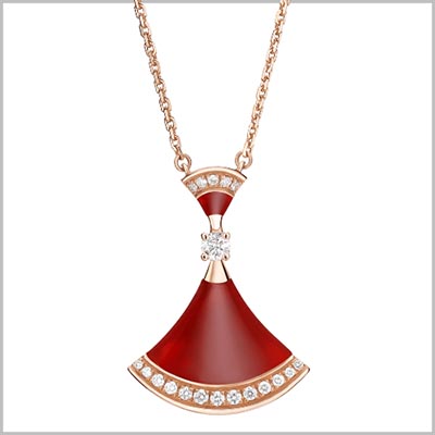 ブルガリ BVLGARI ディーバ ドリーム カーネリアンネックレス 356437