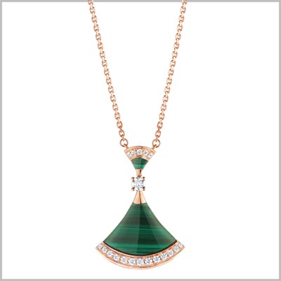 ブルガリ BVLGARI ディーバ ドリーム マラカイト ネックレス 351143
