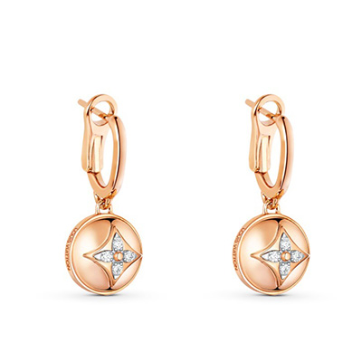 ルイヴィトン Louis Vuitton ピアス B ブロッサム ローズゴールド ダイヤ Q96788