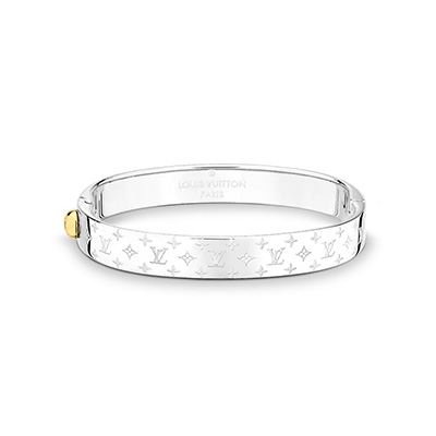 ルイヴィトン LOUIS VUITTON ナノグラムカフ ブレスレット シルバー M00250