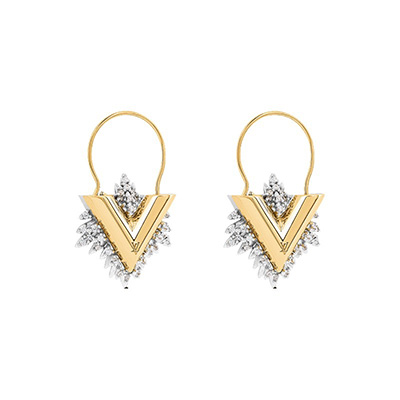 ルイヴィトン グローリーLV ピアス ゴールド クリスタル M00388