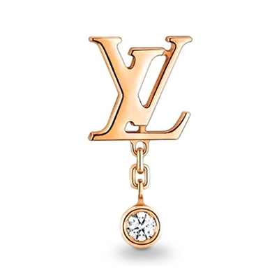 ルイヴィトン ピュス イディール ブロッサム LVロゴ・片耳ピアス２個セット Q96549