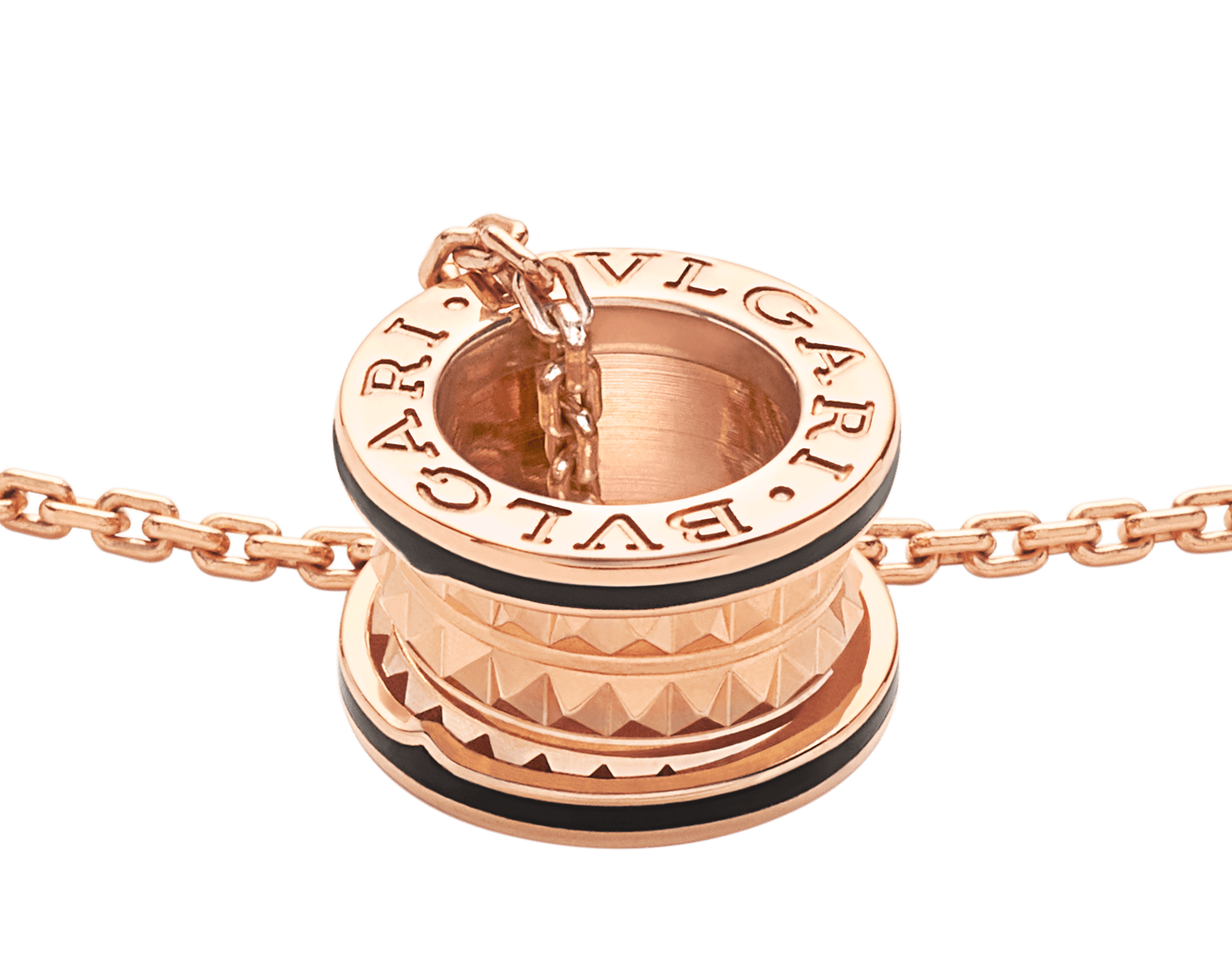 ブルガリ BVLGARI B.ZERO1 ロゴ ネックレス 18金 ピンクゴールド 358054