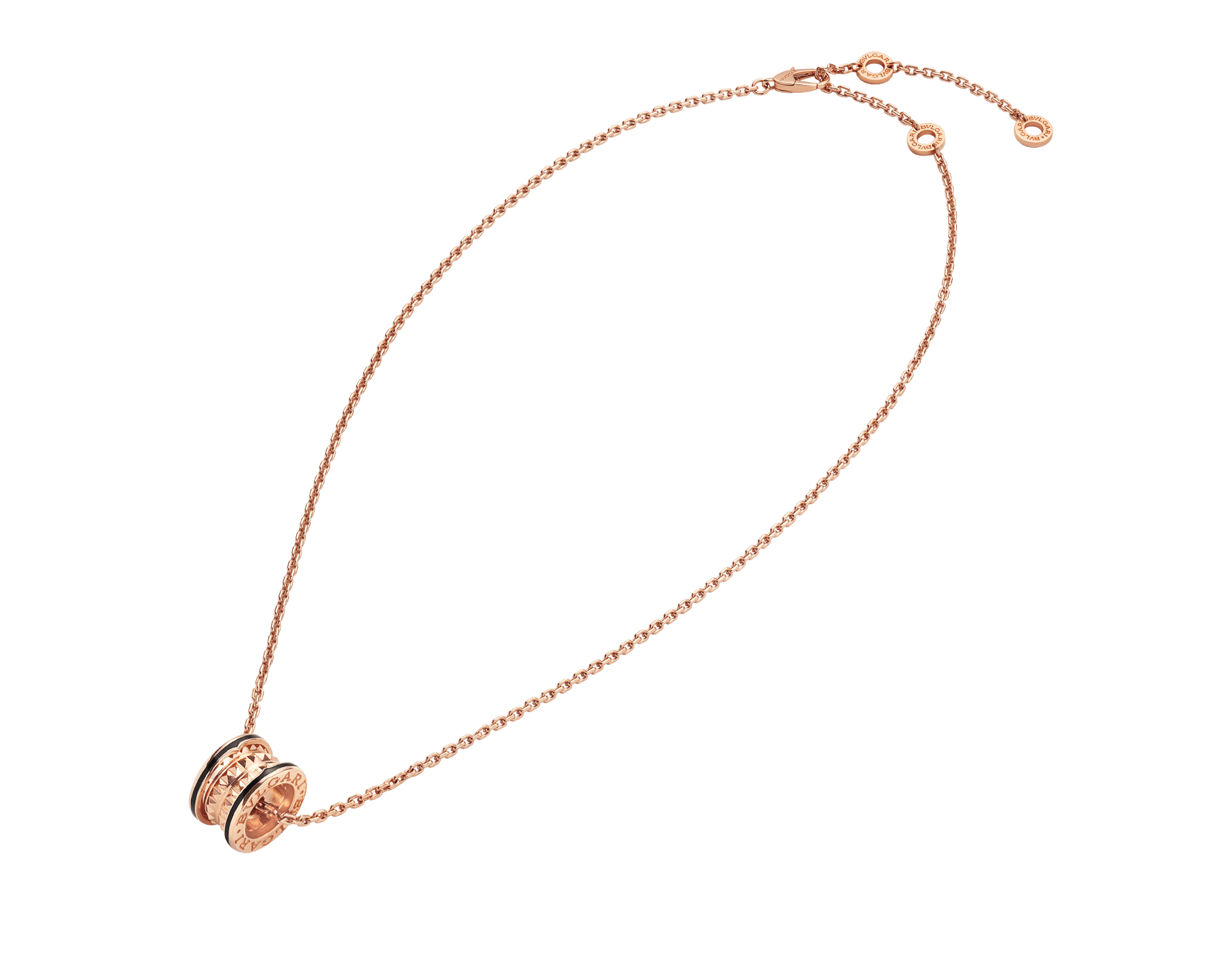 ブルガリ BVLGARI B.ZERO1 ロゴ ネックレス 18金 ピンクゴールド 358054