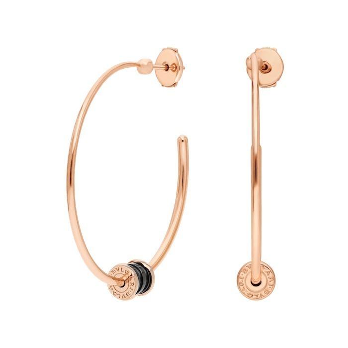 ブルガリ BVLGARI B.ZERO1 18Kピンクゴールド ラージ フープピアス 357222
