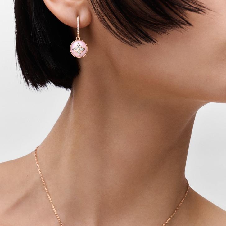 ルイヴィトン Louis Vuitton ピアス B ブロッサム ピンクオパール ダイヤ Q96951
