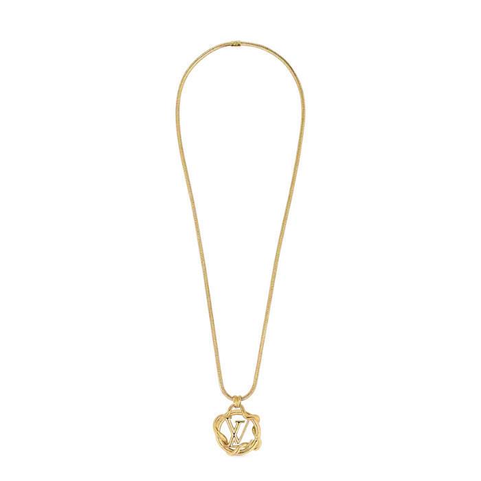 ルイヴィトン LOUIS VUITTON ゴールドメタル ネックレス LVロゴ ギフト M68937