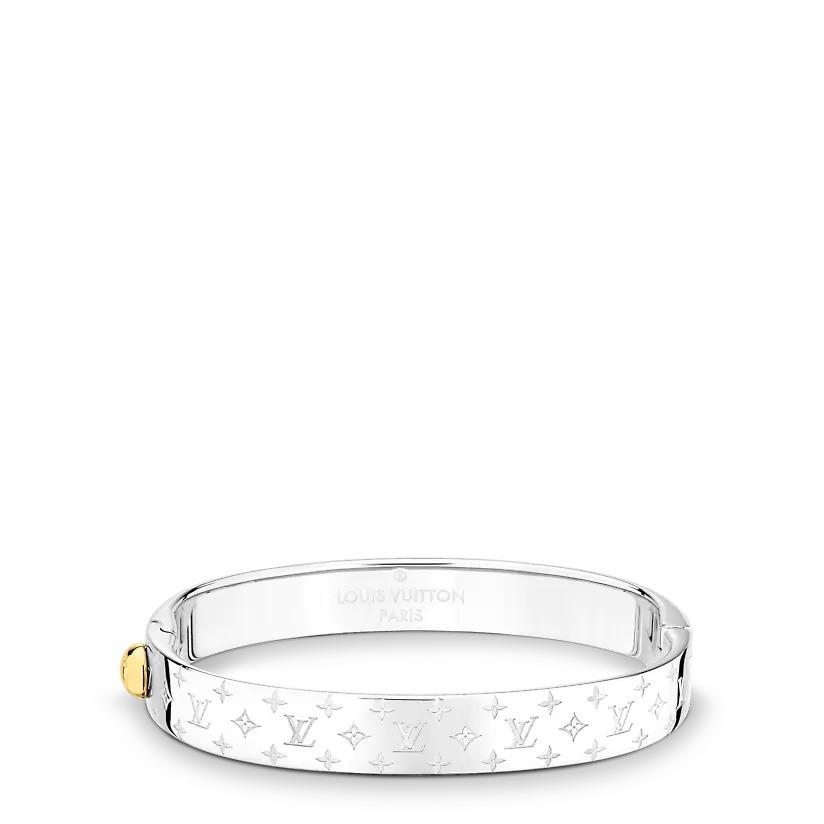 ルイヴィトン LOUIS VUITTON ナノグラムカフ ブレスレット シルバー M00250