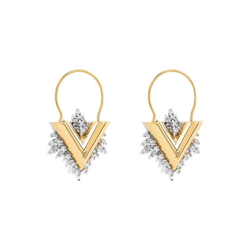 ルイヴィトン グローリーLV ピアス ゴールド クリスタル M00388