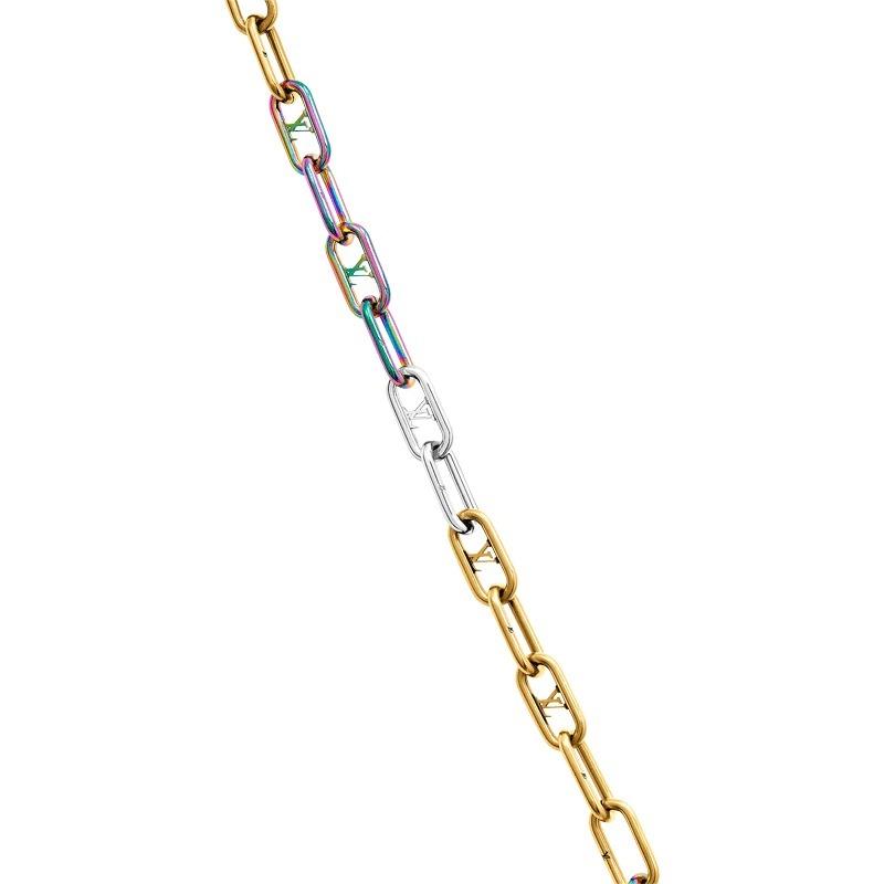 ルイヴィトン LouisVuitton コリエ シグネチャー チェーン ネックレス M80177