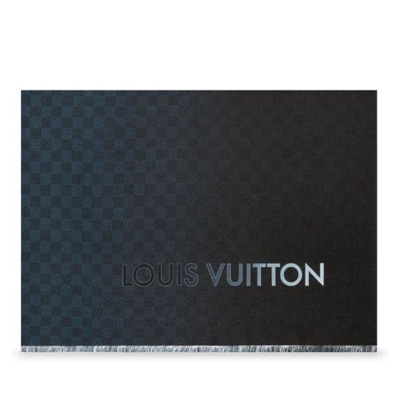 ルイヴィトン Louis Vuitton ダミエ グラデーション シルク混 大判ストール M70764