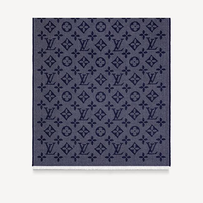  LOUIS VUITTON エシャルプ・モノグラム コージー・マリーヌ M73456
