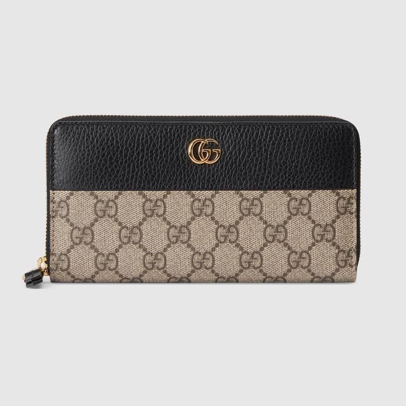 グッチ GUCCI GGマーモント ジップアラウンド ウォレット ブラック 456117 17WAG 1283