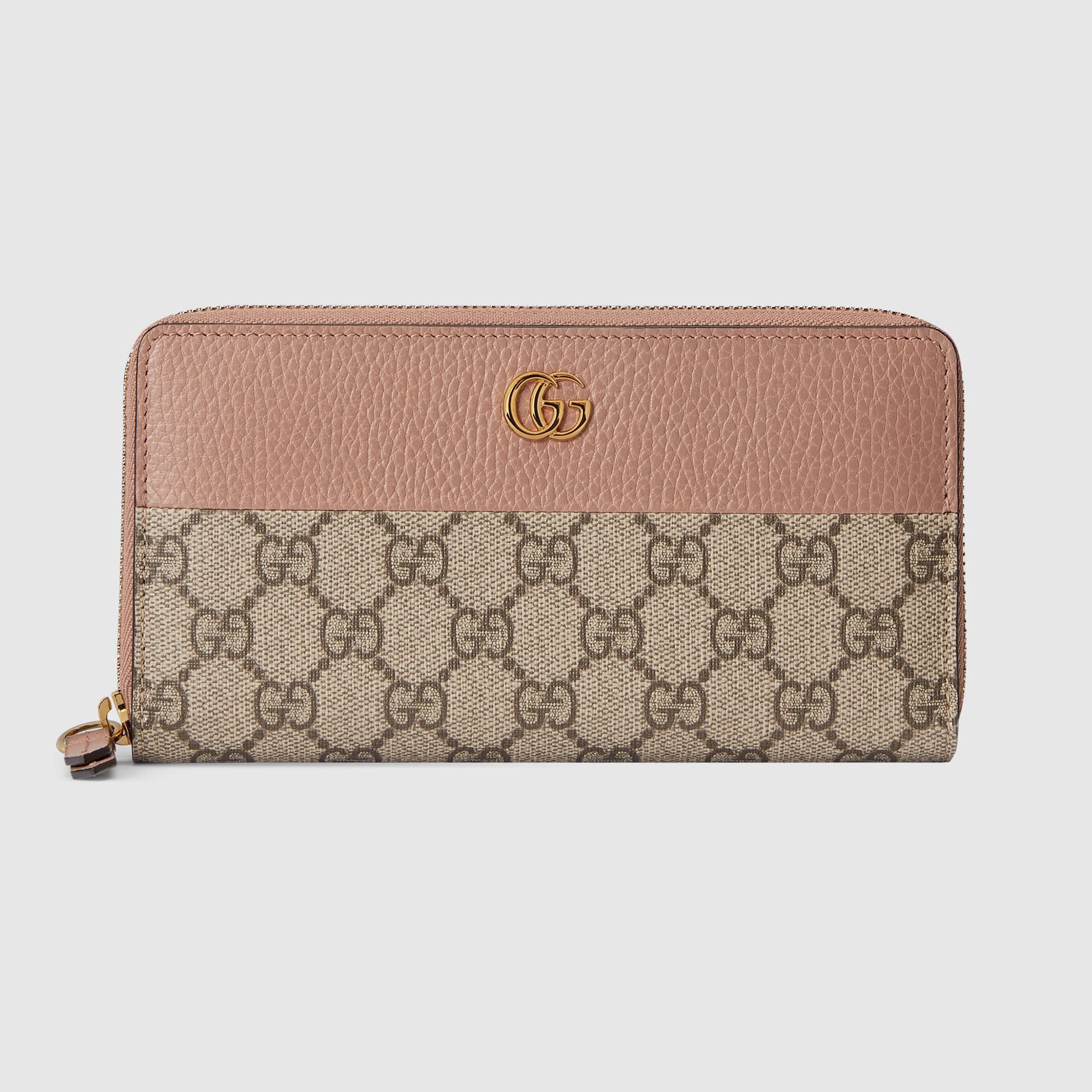 グッチ GUCCI GGマーモント ジップアラウンド ウォレット ピンク 456117 17WAG 5788