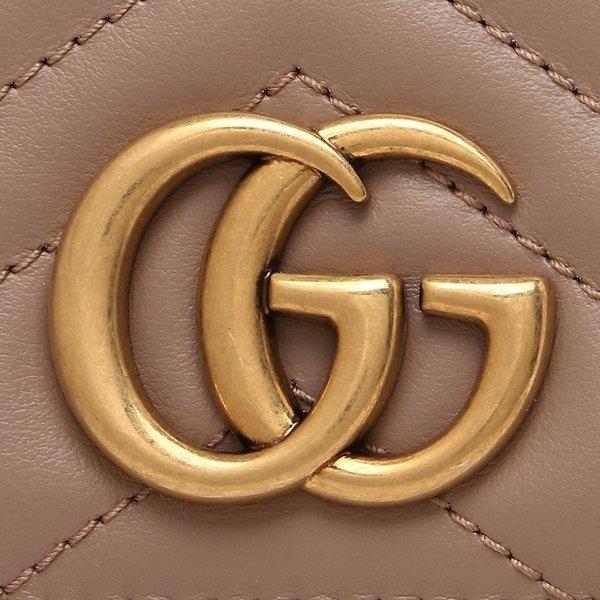 グッチ GUCCI 二つ折り長財布 GGマーモント コンチネンタルウォレット キルティングレザー ピンクベージュ 443436 DTD1T 5729