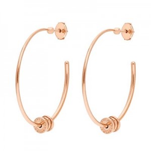 ブルガリ BVLGARI B.ZERO1 18Kピンクゴールドフープピアス 357096