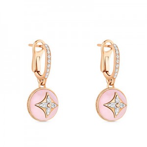 ルイヴィトン Louis Vuitton ピアス B ブロッサム ピンクオパール ダイヤ Q96951
