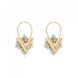 ルイヴィトン グローリーLV ピアス ゴールド クリスタル M00388