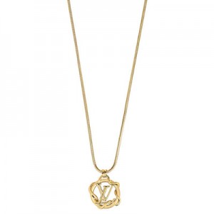 ルイヴィトン LOUIS VUITTON ゴールドメタル ネックレス LVロゴ ギフト M68937