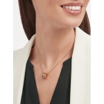 ブルガリ BVLGARI B.ZERO1 ロゴ ネックレス 18金 ピンクゴールド 358054