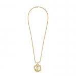 ルイヴィトン LOUIS VUITTON ゴールドメタル ネックレス LVロゴ ギフト M68937
