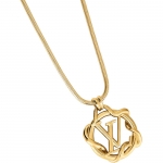ルイヴィトン LOUIS VUITTON ゴールドメタル ネックレス LVロゴ ギフト M68937