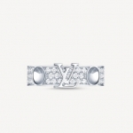 ルイヴィトン LouisVuitton リング 指輪 ロゴ ホワイトゴールド 銀色 Q9K99I