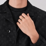 ルイヴィトン  バーグ LV ヴォルト ミュルティ イエローゴールド リング 指輪 Q9O62E