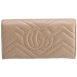 グッチ GUCCI 二つ折り長財布 GGマーモント コンチネンタルウォレット キルティングレザー ピンクベージュ 443436 DTD1T 5729