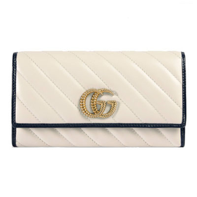 Gucci グッチ GG ゴールド ホワイト コンチネンタル長財布 573809 0OLFX 9085