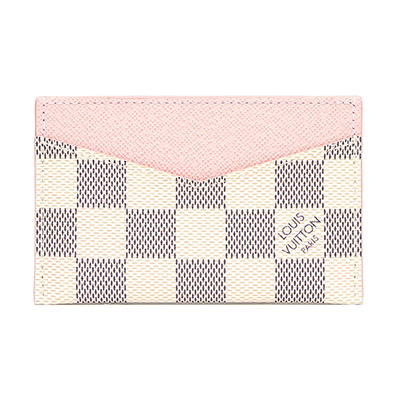 ルイヴィトン LOUIS VUITTON カードケース ダミエ アズール ポルトカルト サーンプル ホワイト ローズバレリーヌ N60286