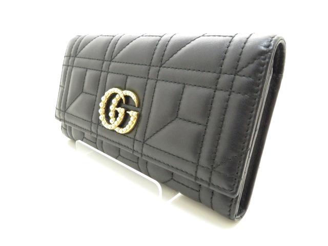 GUCCI グッチ  GG ZIP財布 二つ折り長財布 ブラック 443436