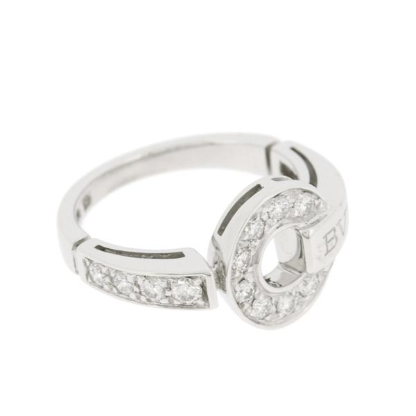 ブルガリ ブルガリブルガリ リング K18WG ホワイトゴールド ダイヤモンド 指輪 AN854619 8号 BBリング BVLGARI