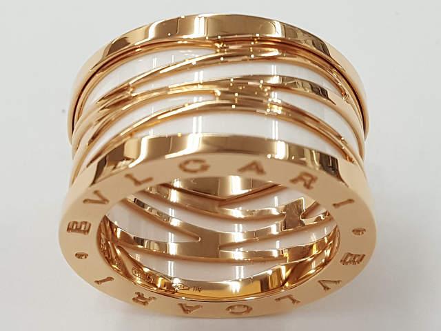 BVLGARI　ブルガリ B-ZERO1　デザインレジェンドリング  K18PG/セラミック  BG865522