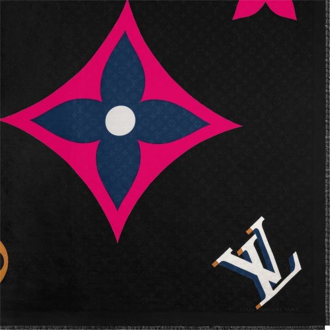 ルイヴィトン Louis Vuitton スカーフ ショール・モノグラム テディ M76551