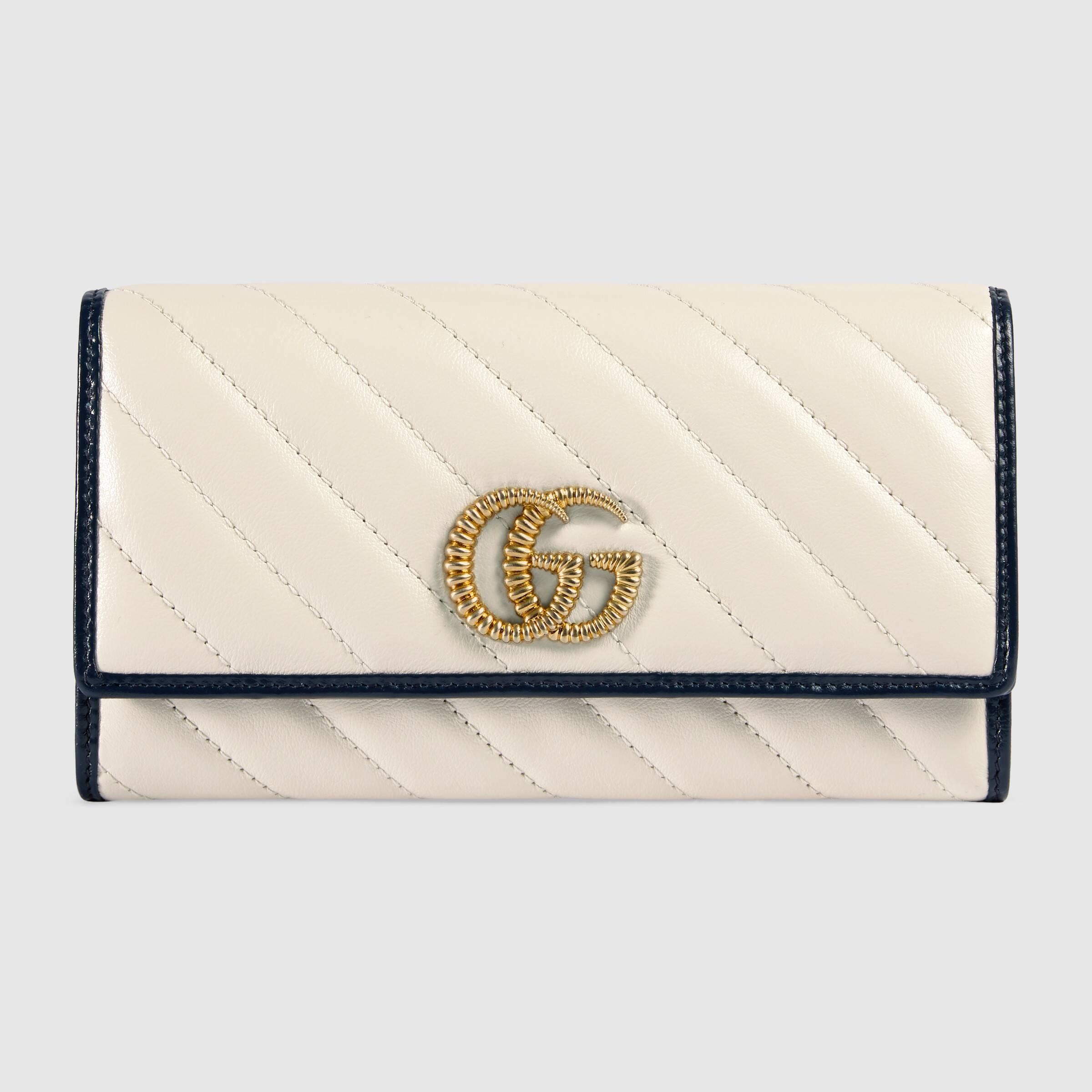 Gucci グッチ GG ゴールド ホワイト コンチネンタル長財布 573809 0OLFX 9085