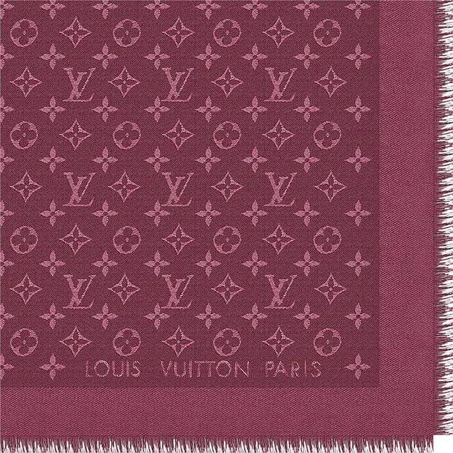 ルイヴィトン LOUIS VUITTON ショール・モノグラム ワイン M71359