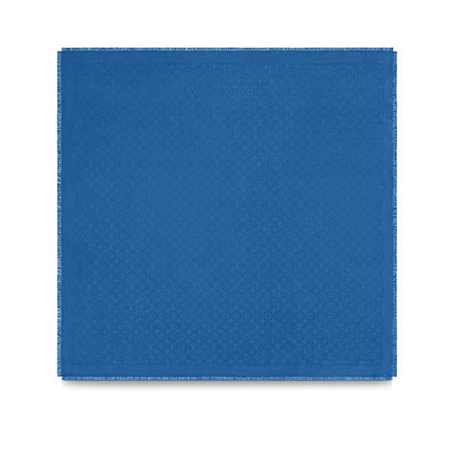 ルイヴィトン LOUIS VUITTON ショール・モノグラム ブルーマリーヌ M76335